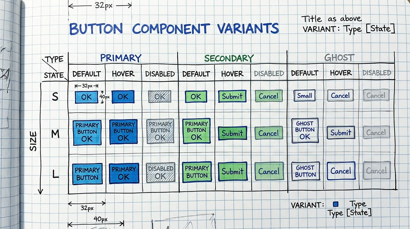 Component Variants — managing every state and size in one place