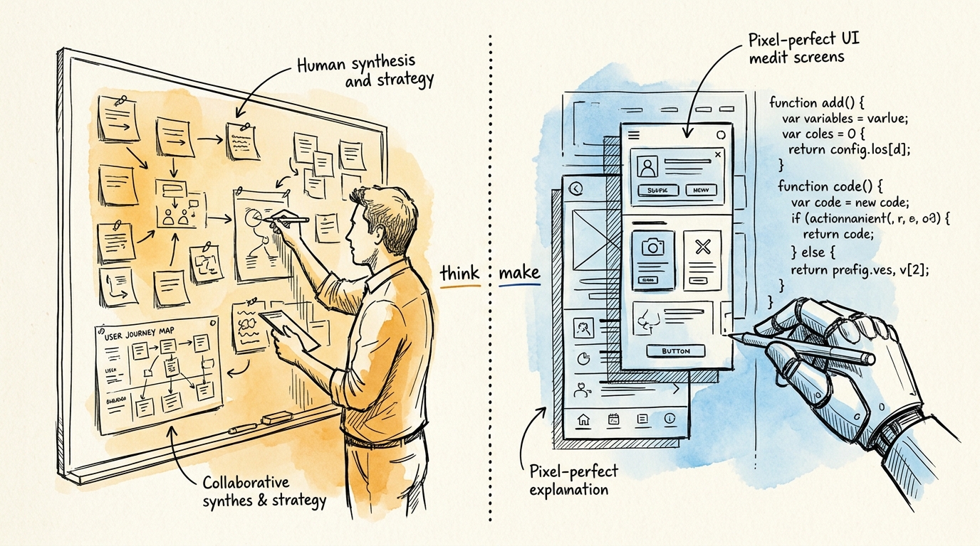 UX Designer ทำงานร่วมกับ AI — มนุษย์คิด strategy, AI จัดการ production