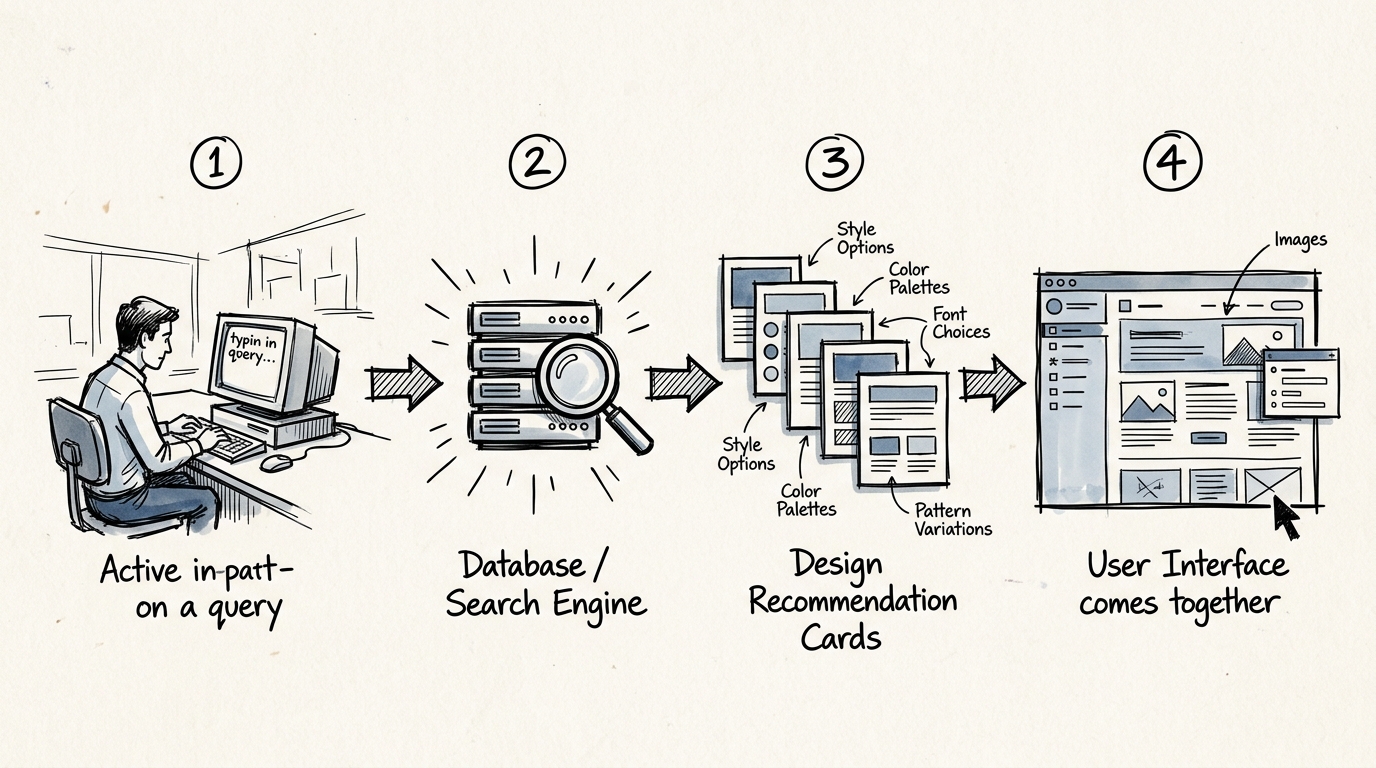 4-step workflow of UI/UX Pro Max Skill