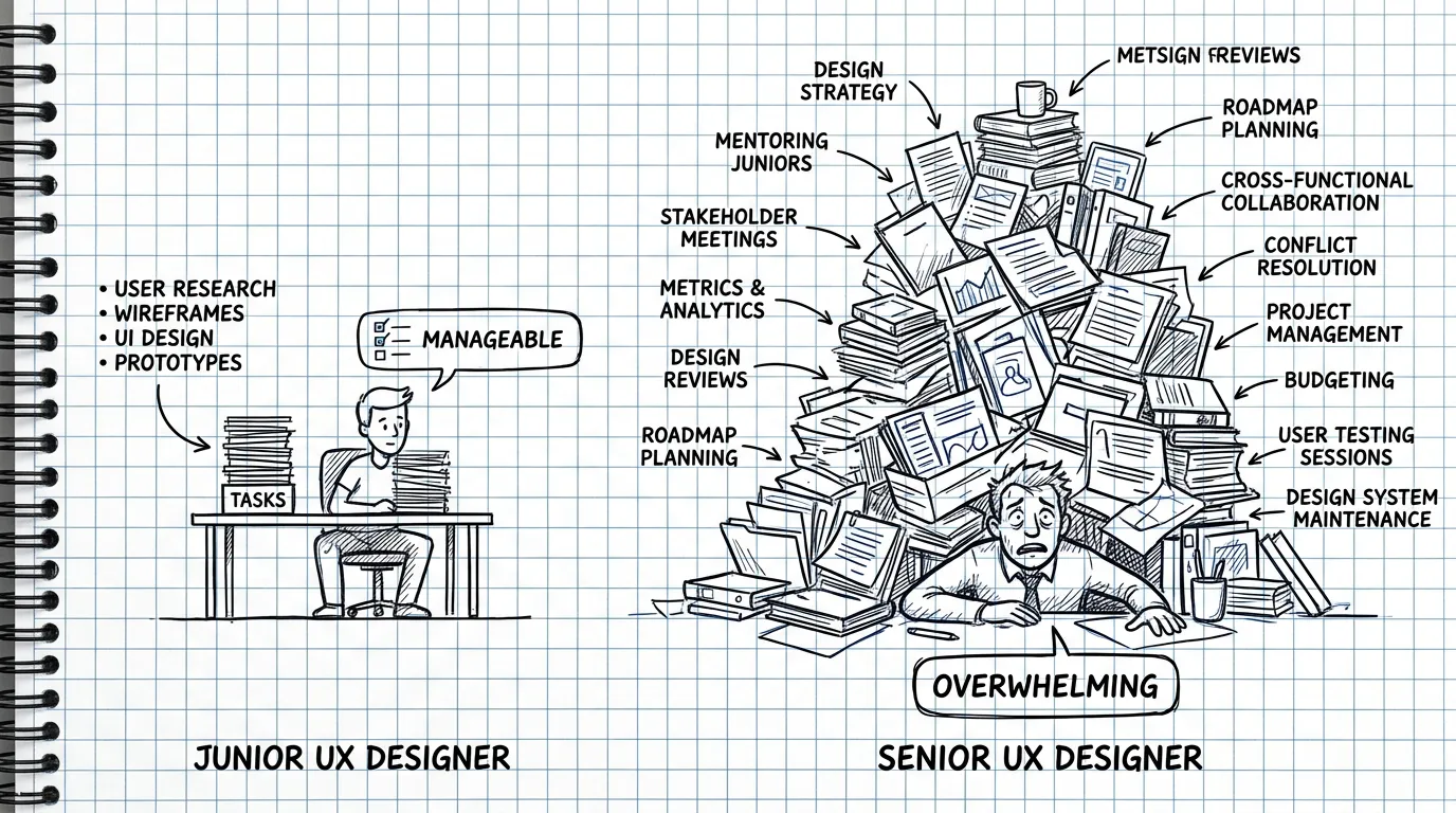 Workload increase when moving from Junior to Senior