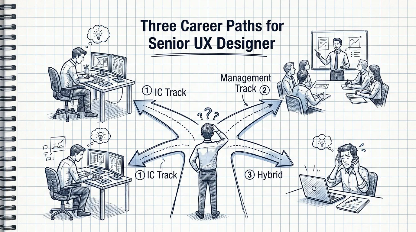 3 paths for Senior UX — IC, Manager, or Hybrid